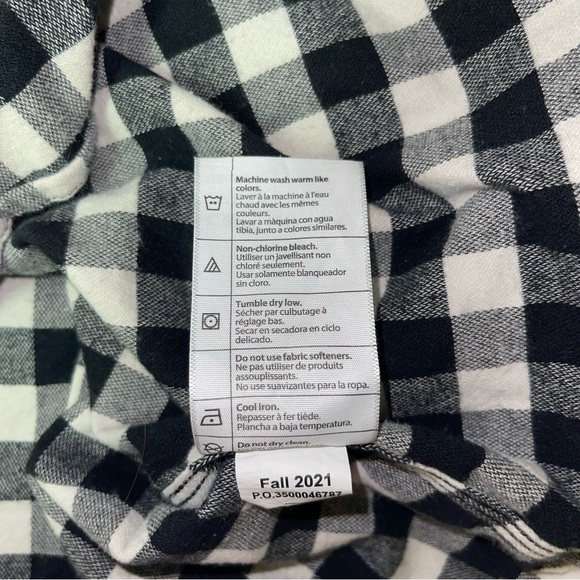 Carhartt Flannel Shirt Black White Mens Size Large Long Sleeve Rugged Flex - Picture 10 of 10